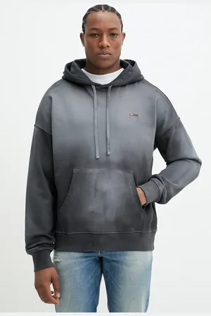 Diesel Bluza bawełniana S-ROB-HOOD-R2 SWEAT-SHIRT męska kolor z kapturem gładka A17649.0PKAM