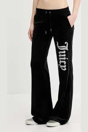 Juicy Couture Spodnie dresowe welurowe dziecięce LAYLA CAVIAR damskie kolor z aplikacją JCBBJ125806