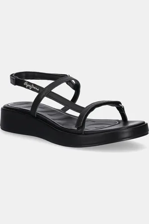 Pepe Jeans Sandały skórzane HARU MIX damskie kolor PLS90677