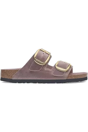 Birkenstock Klapki skórzane Arizona Big Buckle damskie kolor 1029267