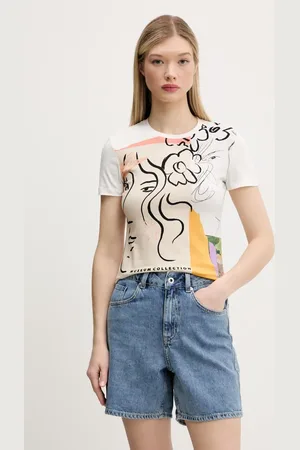 Desigual T-shirt COLLECTION damski kolor 25SWTKAC