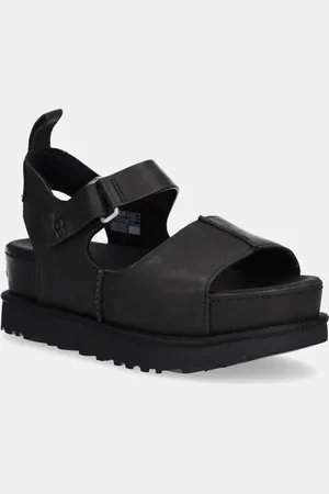 UGG Sandały Goldenstar Hi damskie kolor na platformie 1167364-BLK