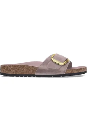 Birkenstock Klapki skórzane Madrid Big Buckle damskie kolor 1029300