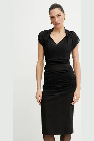 Pinko Sukienka lniana kolor midi dopasowana 104868 A2GF