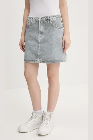 Hugo Blue Spódnica jeansowa kolor mini rozkloszowana 50537444