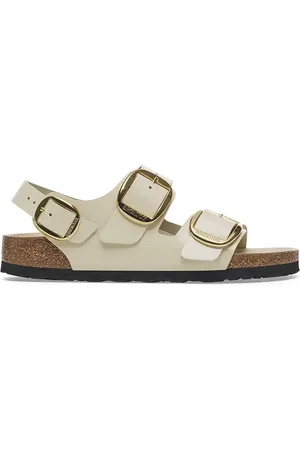 Birkenstock Sandały skórzane Milano Big Buckle damskie kolor 1025395