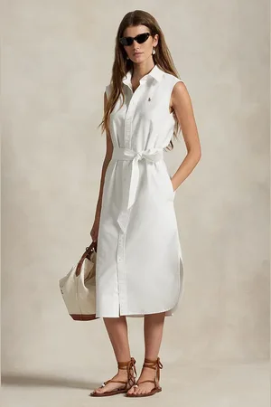 Ralph Lauren Sukienka bawełniana kolor midi prosta 211965853