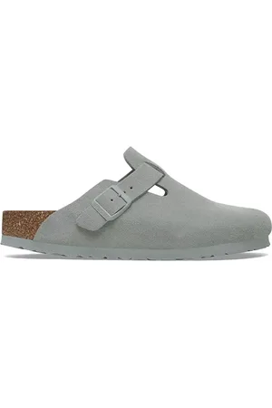 Birkenstock Klapki zamszowe Boston męskie kolor 1029212