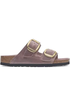 Birkenstock Klapki skórzane Arizona Big Buckle damskie kolor 1029266
