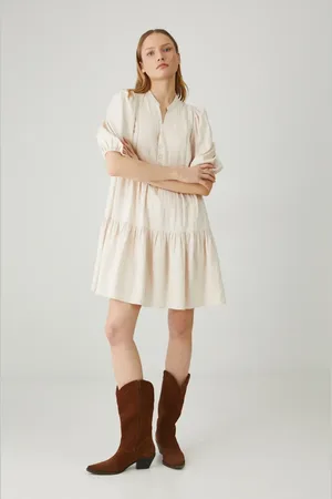 MEDICINE Sukienka lniana kolor mini oversize