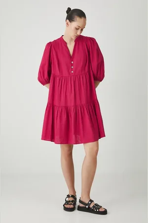 MEDICINE Sukienka lniana kolor mini oversize
