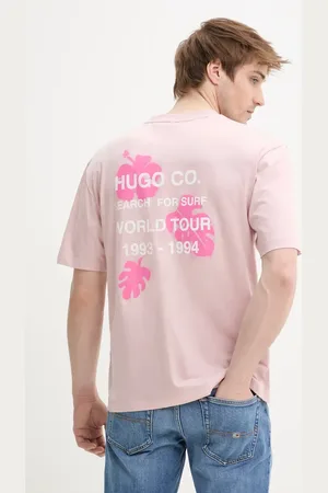 Hugo Blue T-shirt bawełniany męski kolor z nadrukiem 50536126