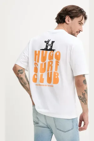 Hugo Blue T-shirt bawełniany męski kolor z nadrukiem 50536126