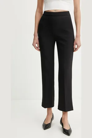 Elisabetta Franchi Spodnie damskie kolor proste high waist PA08951E2