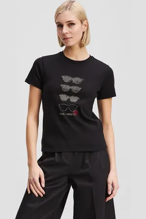 Karl Lagerfeld T-shirt bawełniany damski kolor A2W17103