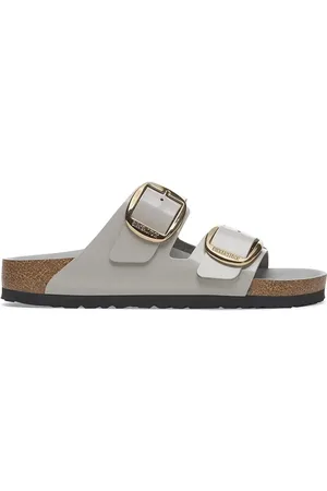 Birkenstock Klapki skórzane Arizona Big Buckle damskie kolor 1029346