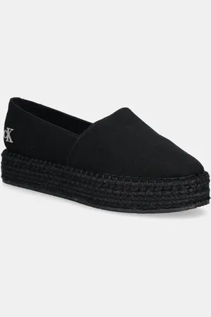 Calvin Klein Espadryle FLATFORM ESPADRILLE MG/HDW kolor na platformie YW0YW01737