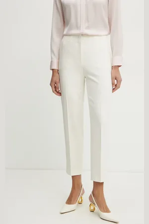 HUGO BOSS Spodnie damskie kolor fason cygaretki high waist 50511953