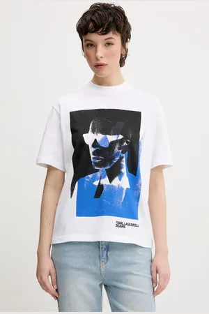 Karl Lagerfeld T-shirt bawełniany damski kolor A2W17030