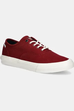 Tommy Hilfiger Tenisówki TH HI VULC LOW OXFORD TWILL kolor czerwony FM0FM05400