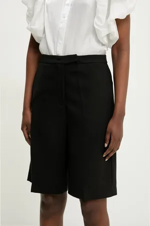 ANSWEAR Lab szorty damskie kolor gładkie high waist