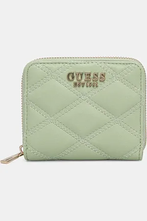Guess Portfel TAMSIN damski kolor turkusowy SWQG96 32137
