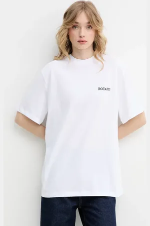 ROTATE T-shirt bawełniany damski kolor 112445400