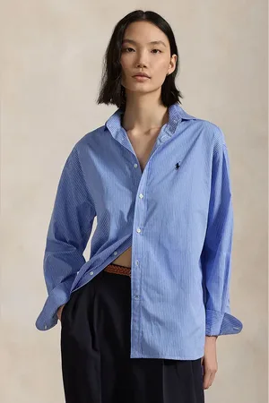 Ralph Lauren Koszula bawełniana damska kolor relaxed z kołnierzykiem klasycznym 211910743