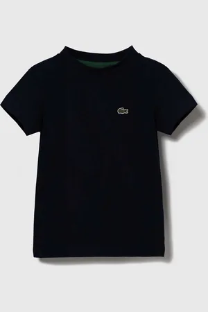 Lacoste T-shirt bawełniany dziecięcy kolor gładki