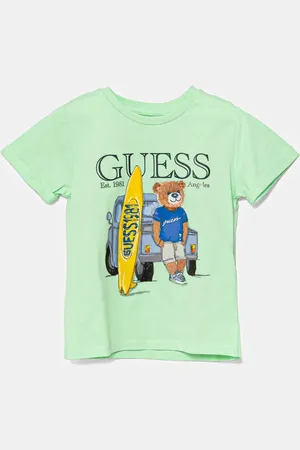 Guess T-shirt bawełniany dziecięcy kolor z nadrukiem N5GI04 K8HM4