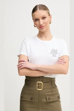 Guess T-shirt bawełniany damski kolor W5GI53 K9RM1