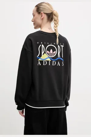 adidas Bluza bawełniana Graphic Sweat damska kolor wzorzysta JD1810
