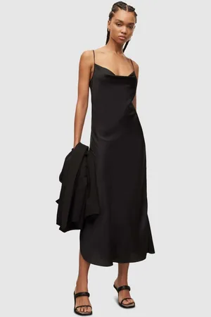 AllSaints Sukienka HADLEY DRESS kolor midi prosta WD055V