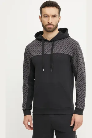 HUGO BOSS Bluza męska kolor z kapturem z nadrukiem 50540534