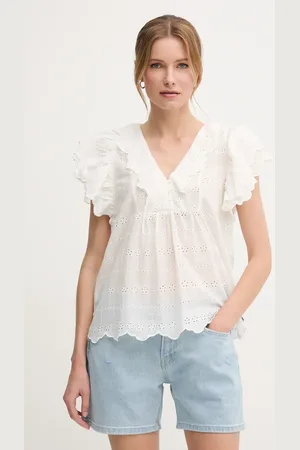 Pepe Jeans Bluzka bawełniana DAME damska kolor w kwiaty PL305023