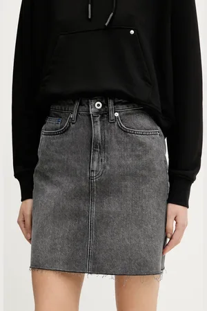 Karl Lagerfeld Spódnica jeansowa kolor mini prosta A2W12025