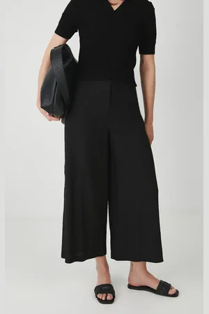 MEDICINE Spodnie lniane kolor fason culottes medium waist