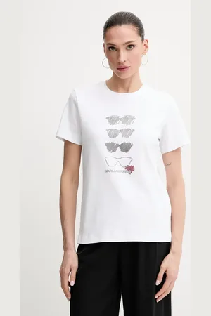 Karl Lagerfeld T-shirt bawełniany damski kolor A2W17103