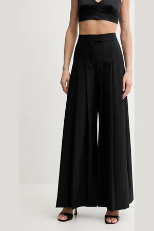 Karl Lagerfeld Spodnie damskie kolor szerokie medium waist A2W10106