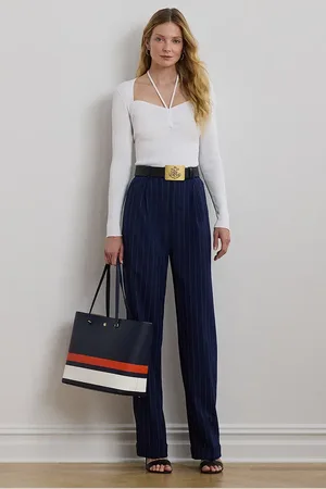 Ralph Lauren Spodnie wełniane kolor szerokie high waist 200957330