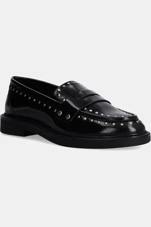 Steve Madden Mokasyny skórzane Harloe damskie kolor na płaskim obcasie SM11003264