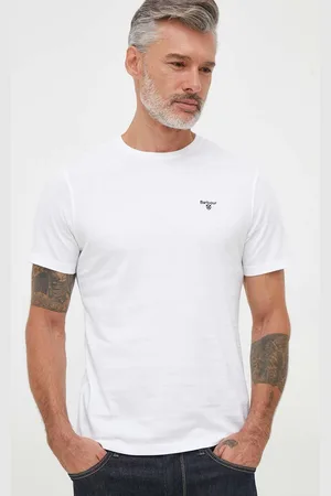 Barbour T-shirt bawełniany kolor gładki MTS0331