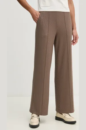 Mos Mosh Spodnie damskie kolor szerokie high waist 168610