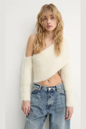 SUNNEI Sweter wełniany kolor gładki RTWWKNW002
