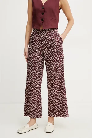 MARELLA Spodnie bawełniane CRICKET damskie kolor szerokie high waist 2513131202200