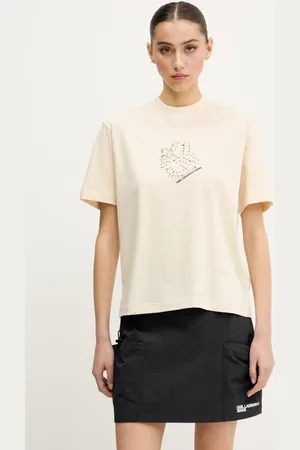 Karl Lagerfeld T-shirt bawełniany damski kolor A2W17077