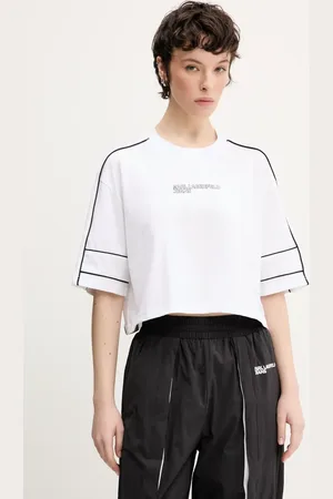 Karl Lagerfeld T-shirt bawełniany damski kolor A2W17028