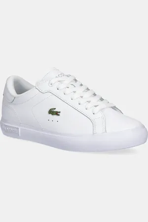 Lacoste Sneakersy skórzane POWERCOURT damskie kolor 49SFA0086