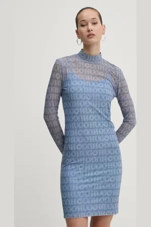 Hugo Blue Sukienka kolor mini dopasowana 50534704