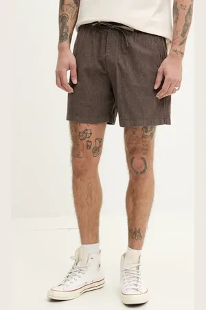 Abercrombie & Fitch Szorty z domieszką lnu męskie kolor KI128-5064
